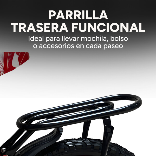 Bicicleta Infantil XMZ Rodado16 Canasto Parrilla Guardabarro Rojo 1