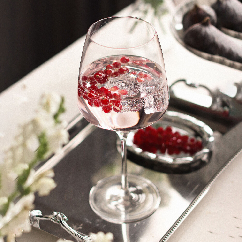 SET 6 COPAS CRISTAL TRANSPARENTE BURGUNDY 695 ML