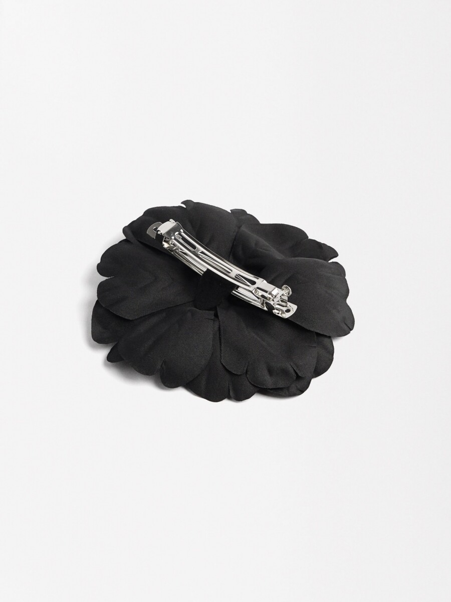Pasador De Pelo Com Flor negro
