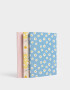 Anotadores Cuadernos y Memos Set De 3 Libretas Con Papel Entelado - Combinacion Multicolor