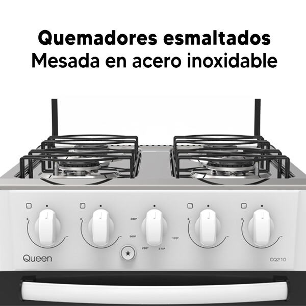 Cocina Supergas Queen Cq210 COCINA QUEEN A GAS BLANCA CQ210 4H ENC.