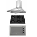 COMBO - ANAFE + HORNO DE EMPOTRAR + CAMPANA - INOX/NEGRO COMBO - ANAFE + HORNO DE EMPOTRAR + CAMPANA - INOX/NEGRO