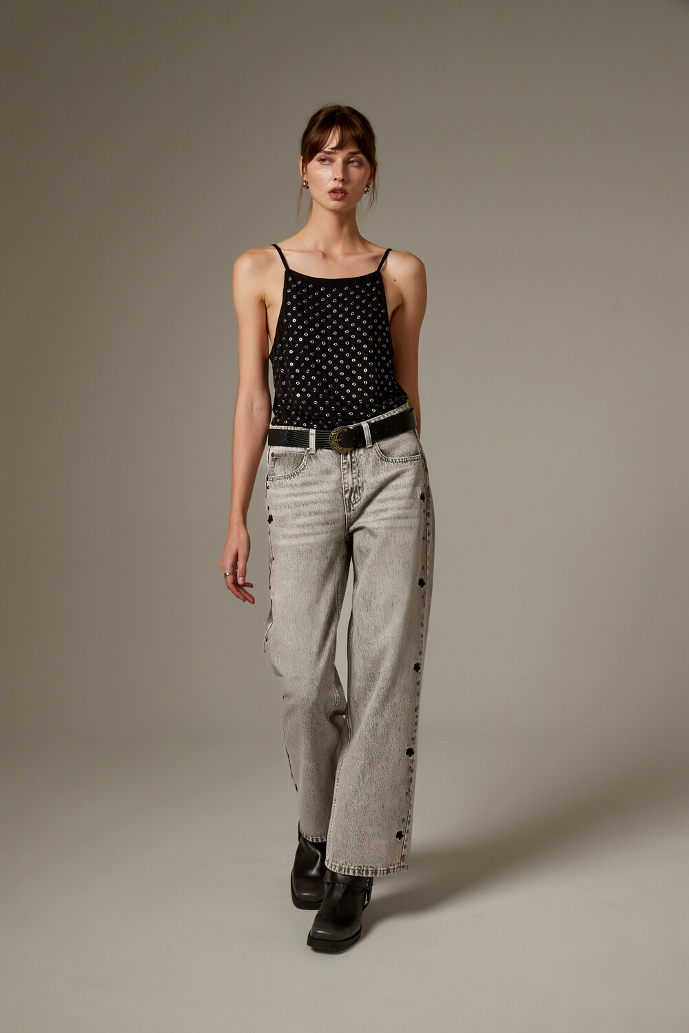 Pantalon Primelia Gris Claro