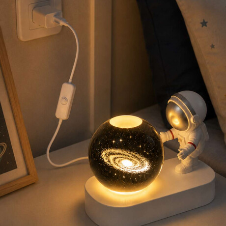 Lámpara veladora esfera con Astronauta Vialactea