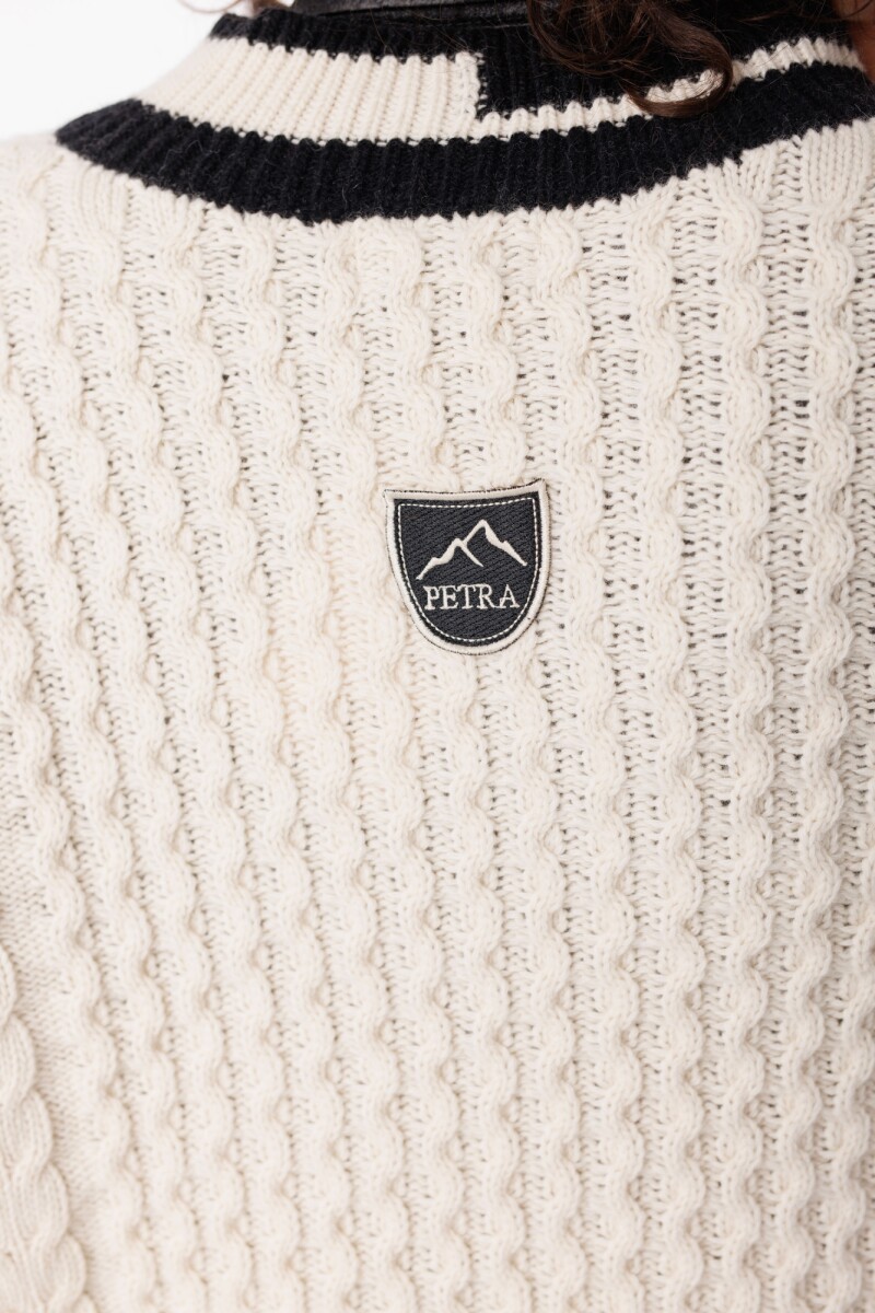 Sweater Copos Crudo/Negro