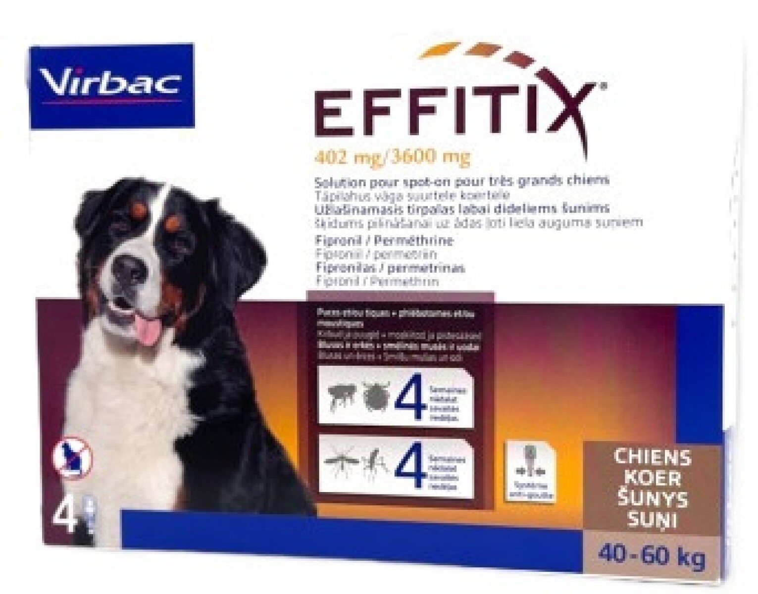 Effitix - 40 a 60 kgs - caja 2 pipetas 