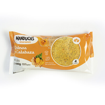 Hamburguesas quinoa y calabaza x4 unidades Manducas Hamb Mand Quinoa Y Calab *4