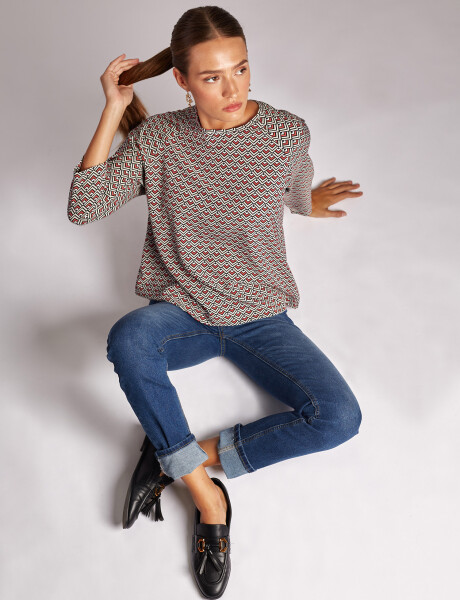 Blusa arabescos marsala