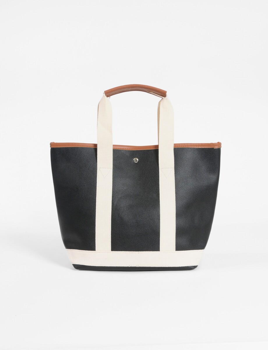 Totebag con asa corta - Negro 