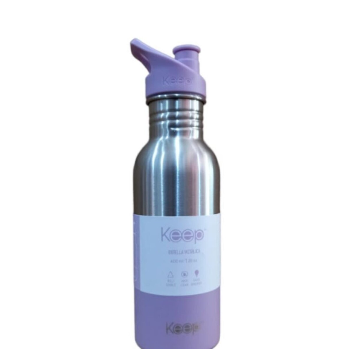 Botella Metalica 600 Ml Keep Lila