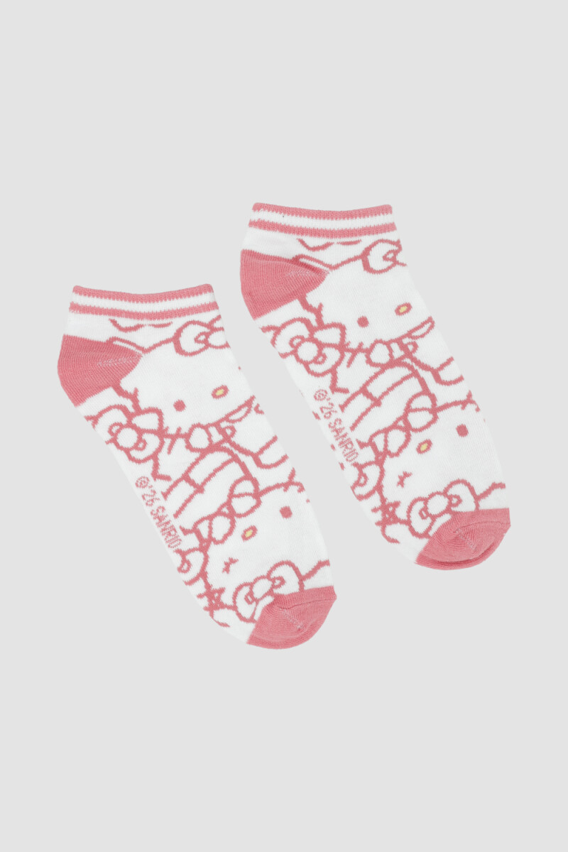 Medias cortas hello kitty rosa Rosa coral