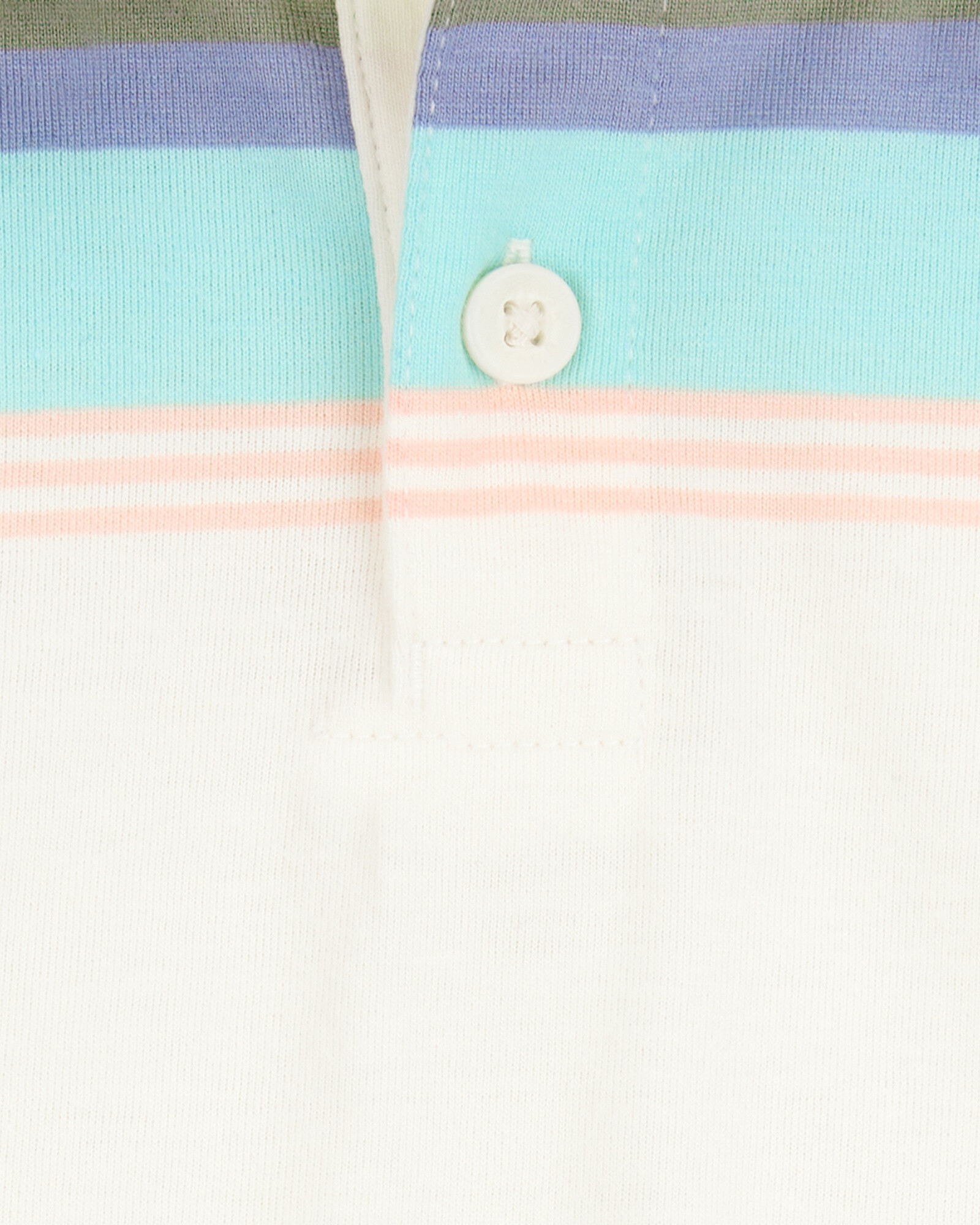 Body polo de algodón, diseño a rayas Sin color
