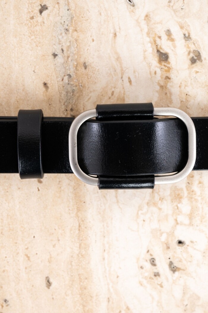 Cinto Hebilla Rectangular Negro