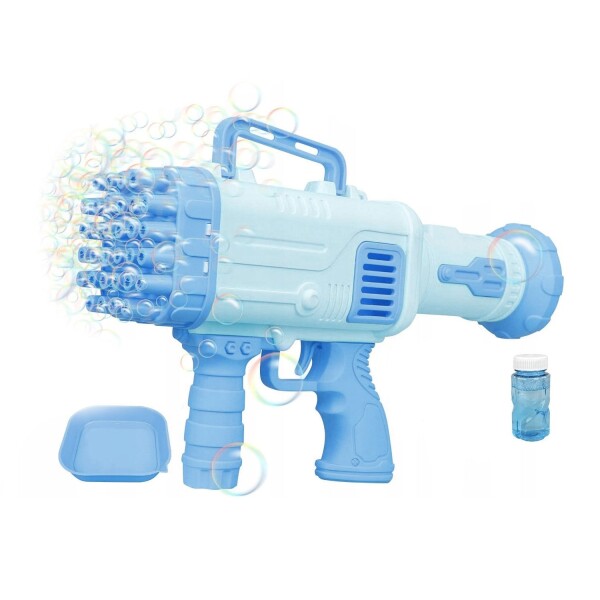 Bazooka Pistola De Burbujas Tik Tok Burbujero Pilas Infantil Variante Color Celeste