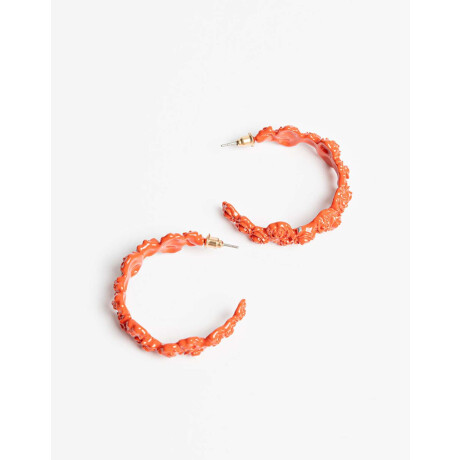 Argollitas Con Flores Halloween Rojo Medio