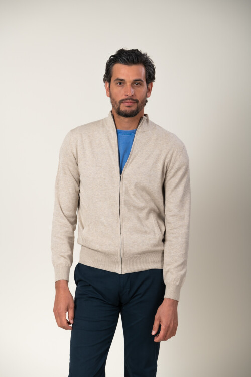 Sweater Full Zip Beige