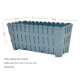 Maceta de balcón 30 cm simil bambú GRIS