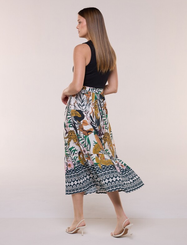 Vestido Maxi Combinado NEGRO/MULTI