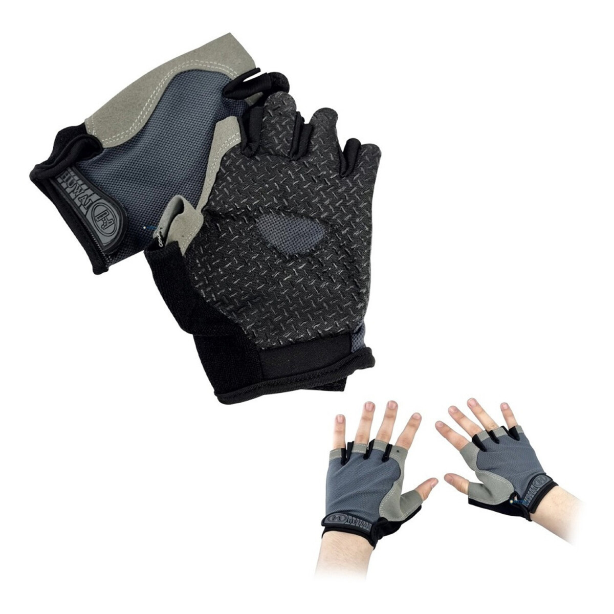 Guantes Gym Crossfit Gimnasio Musculación Pesas Resistente - Variante Color Gris Talle S 