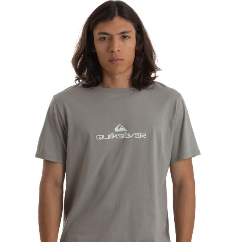 Remera Quiksilver Logo Gris