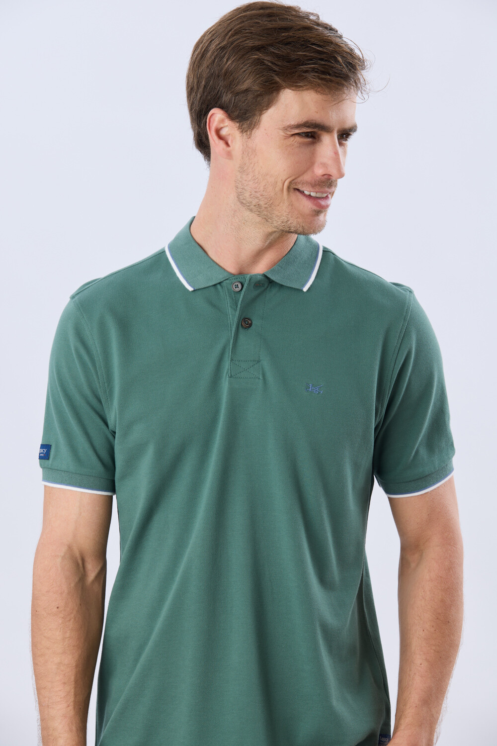 REMERA POLO LISA PIQUÉ Verde Oscuro