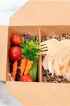 Caja kraft para comida con 2 compartimentos - 50 unidades Caja kraft para comida con 2 compartimentos - 50 unidades