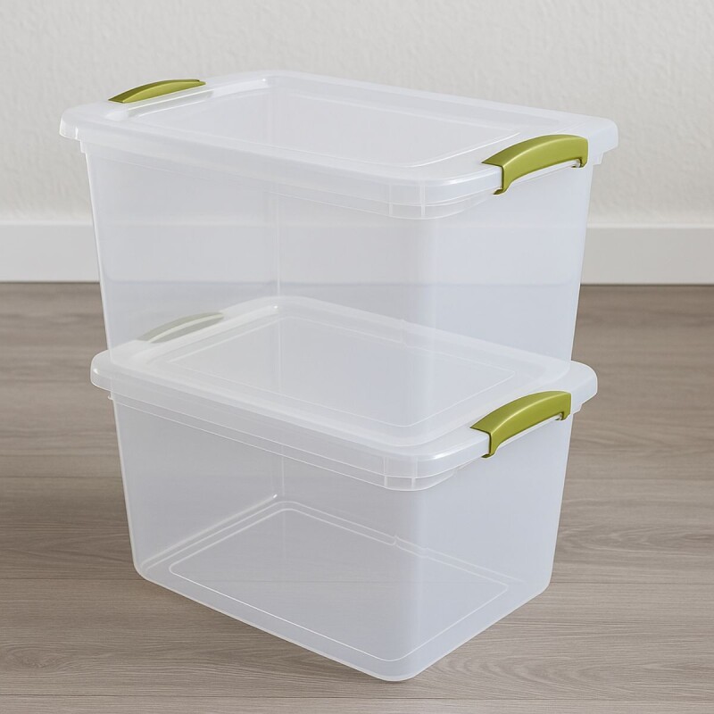 Set x2 Caja organizadora 61 lts Wenbox TRANSPARENTE