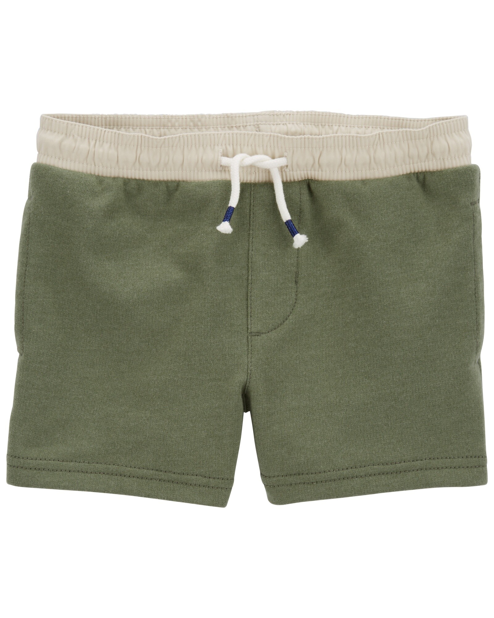 Short de algodón, con cordón, verde Sin color