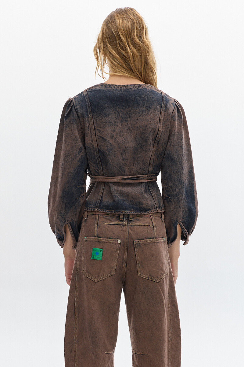 Blusa Holden Washed Brown