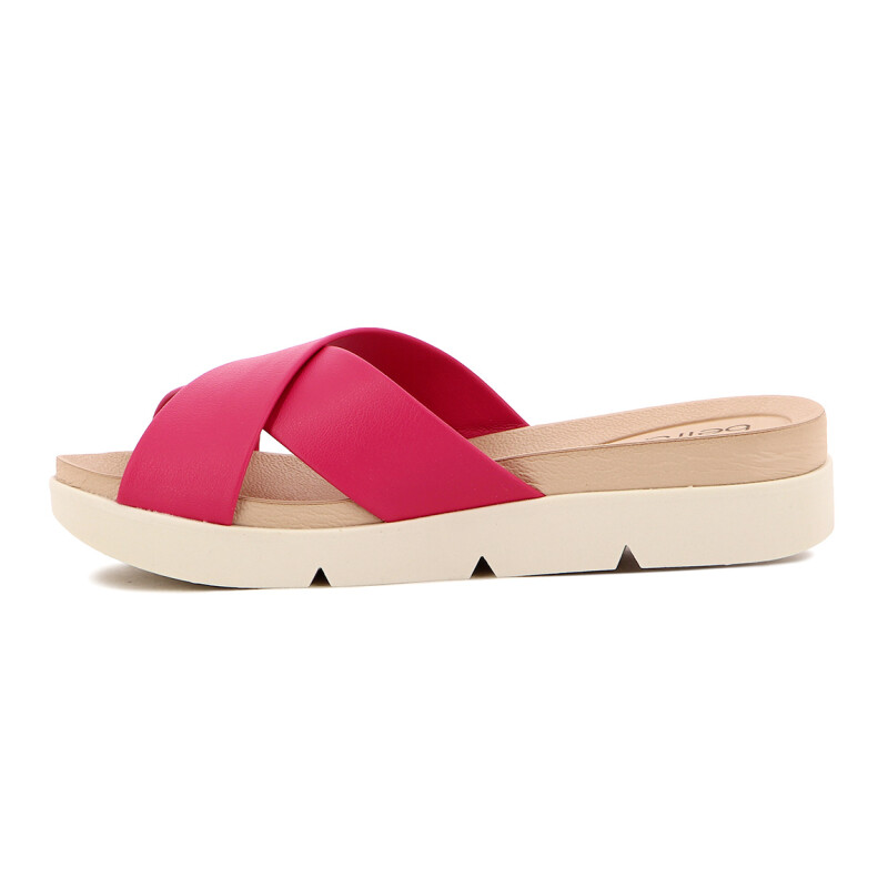 Sandalia Casual Mujer Beira Rio Tiras Cruzadas Rosado