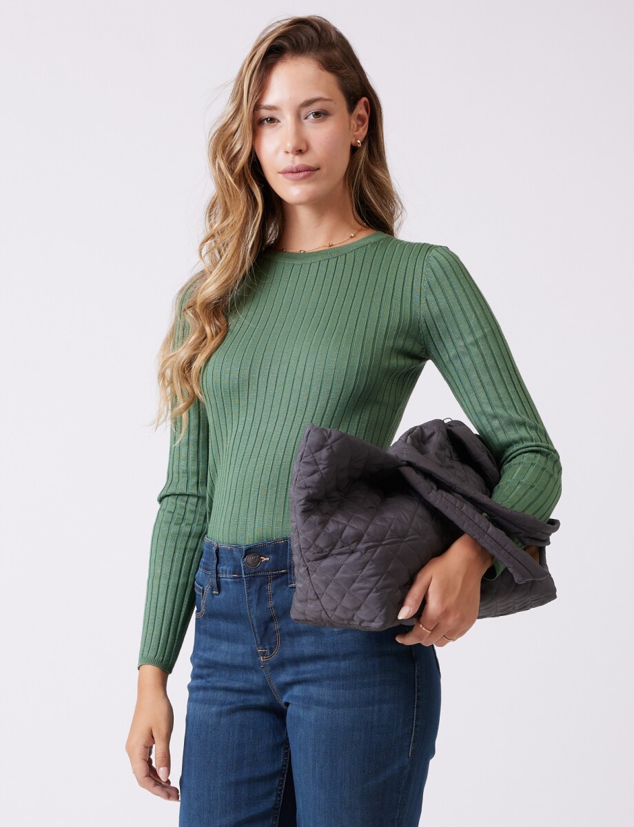 Bolso Capitoneado - Gris Oscuro 