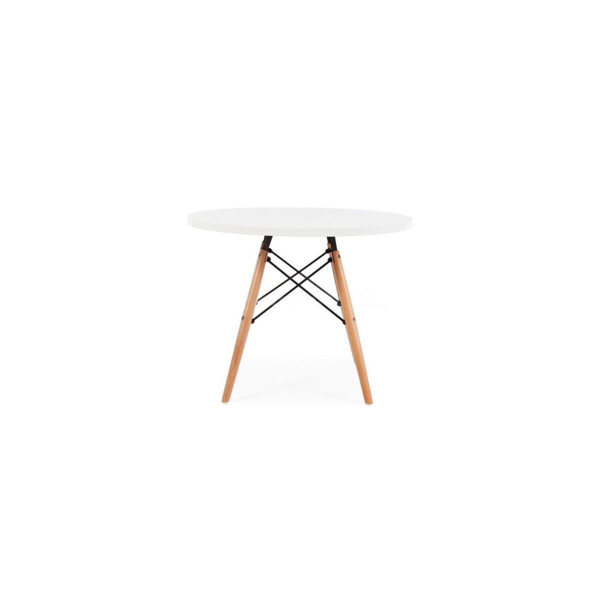 Mesa Eames circular en madera 80cm 