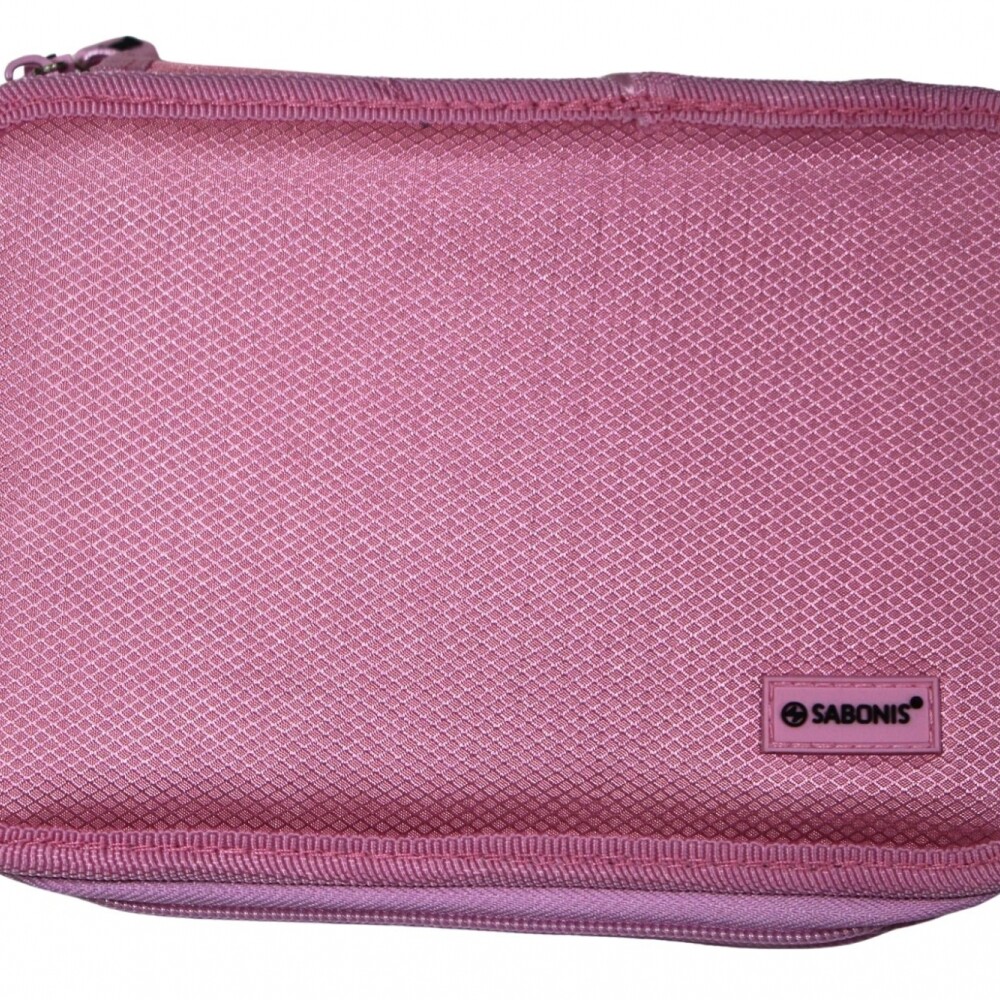 CARTUCHERA SABONIS DE 3 PISOS SIN UTILES ROSADO CLARO