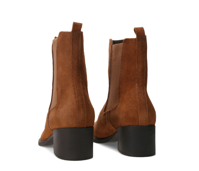 Bota de Mujer Bottero Caña Baja Con Elástico Marrón Camel