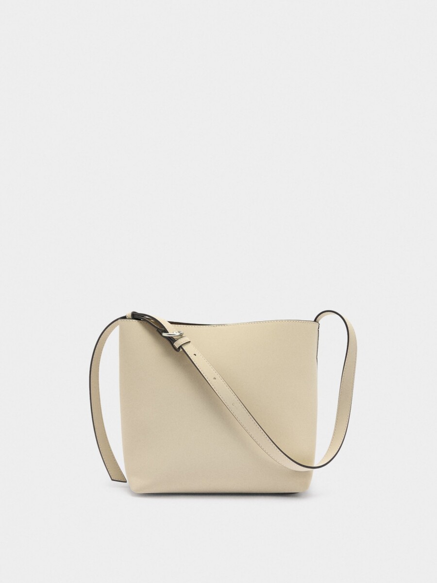 Bolso De Hombro Con Textura Suave crudo