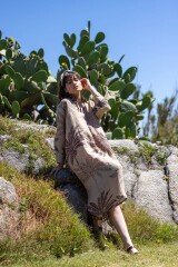 VESTIDO LINO LUMBRE BEIGE