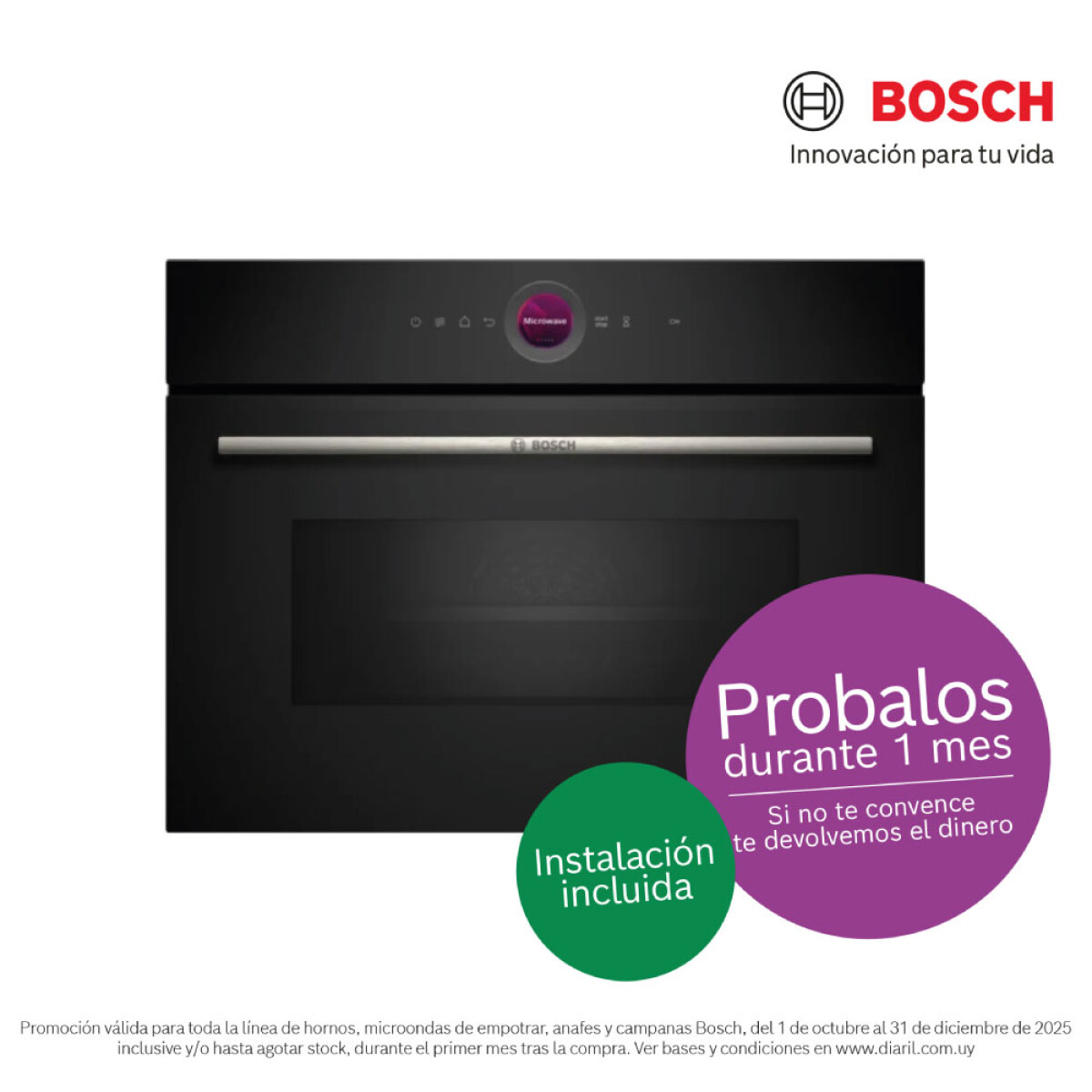 Microondas Gourmet de Empotrar Bosch 
