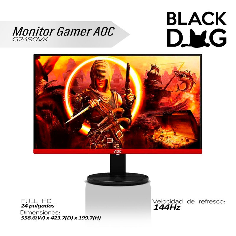 Monitor Gamer Aoc G2490vx 24 Fullhd 144 Hz + Auriculares Monitor Gamer Aoc G2490vx 24 Fullhd 144 Hz + Auriculares