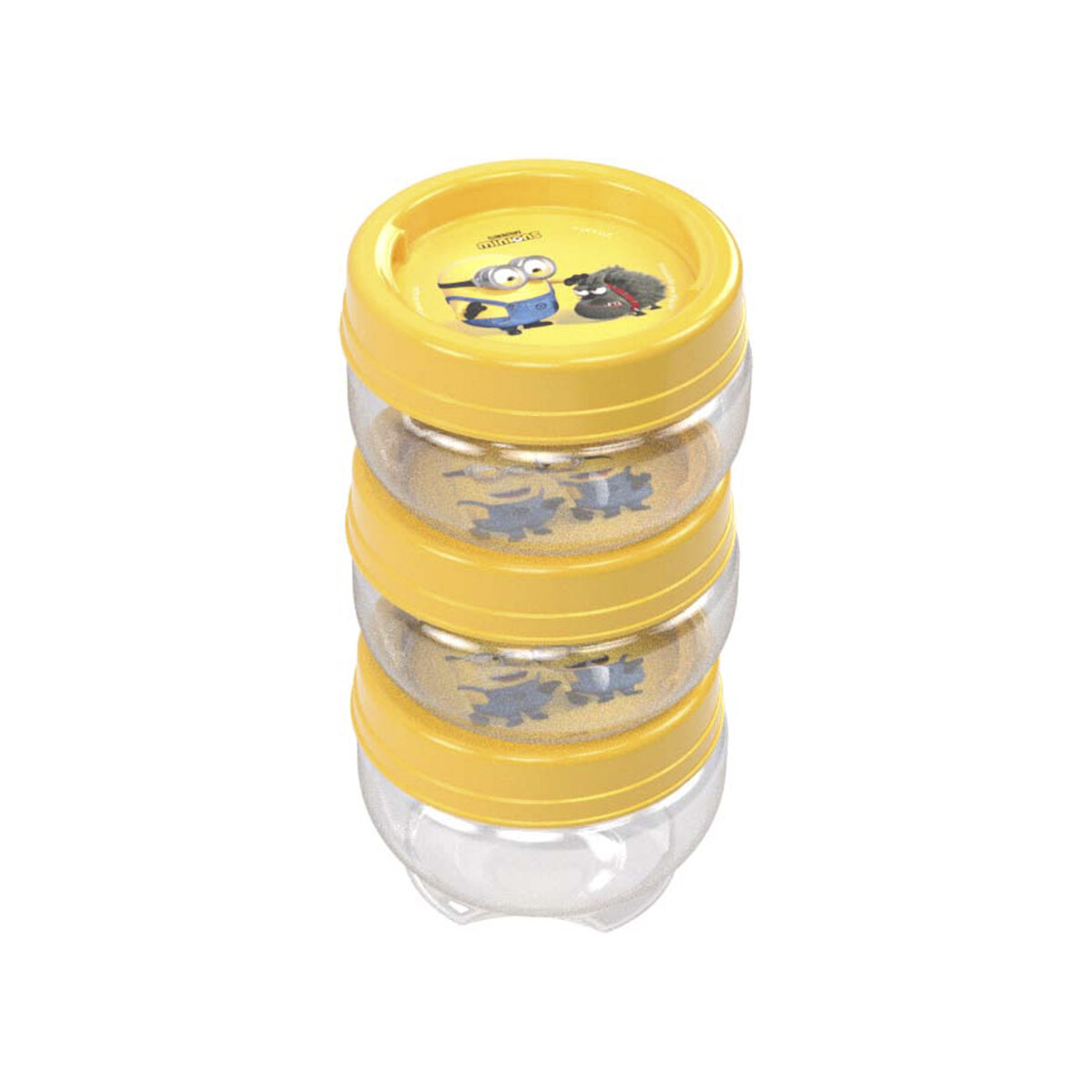 Pote Apilable X3 con Traba Minions 