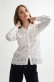 Camisa en broderie blanco