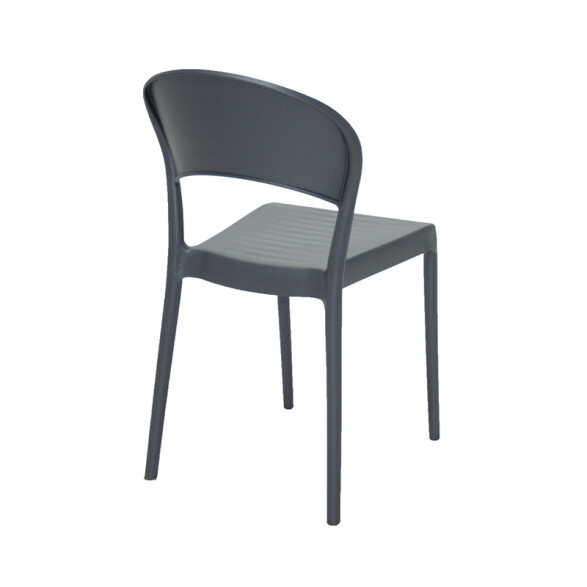 Silla apilable grafito "SISSI" respaldo cerrado TD0632