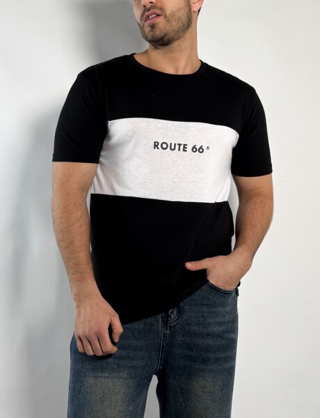 Remera combinada Blanco