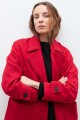 Tapado de paño con bolsillos rojo