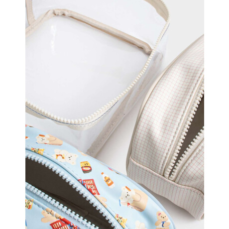 Set De Portacosméticos Estampado Rayas