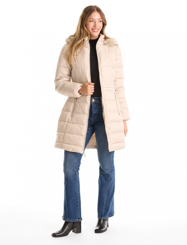 Campera Abrigo Puffe BEIGE