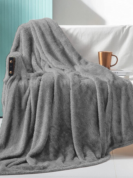 PIE DE CAMA SHERPA GRIS OSCURO