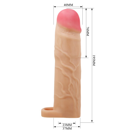 Funda Pene Engrosador Pretty Love Gerd + 7,6 cm Extensión Funda Pene Engrosador Pretty Love Gerd + 7,6 cm Extensión
