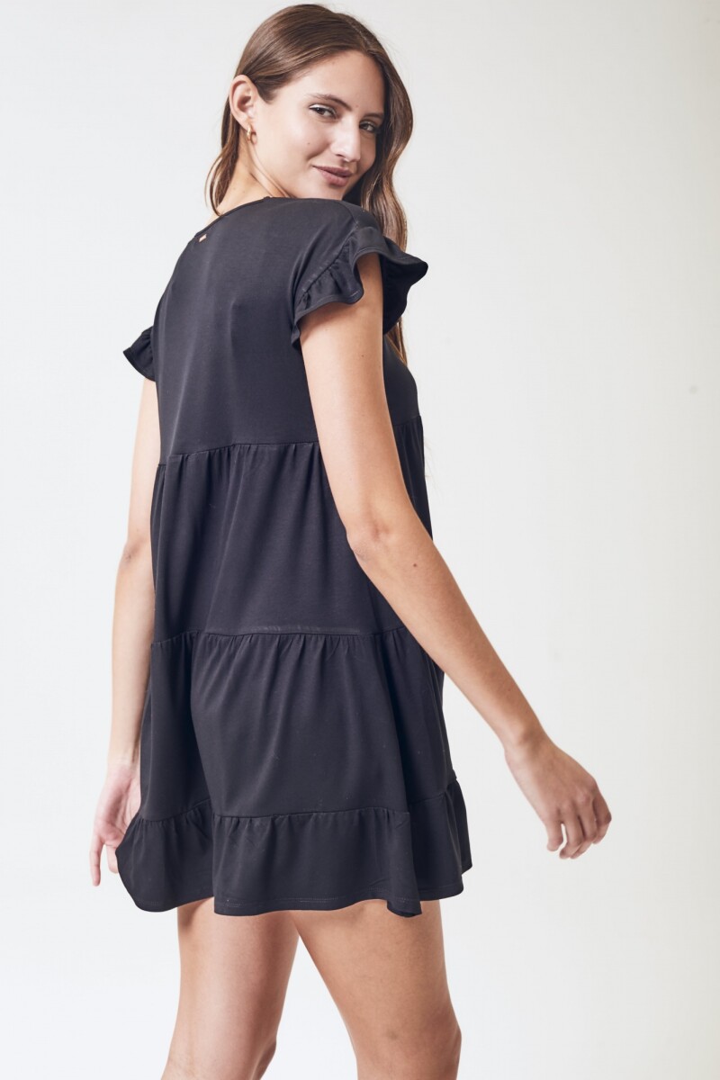 Vestido Volados Negro