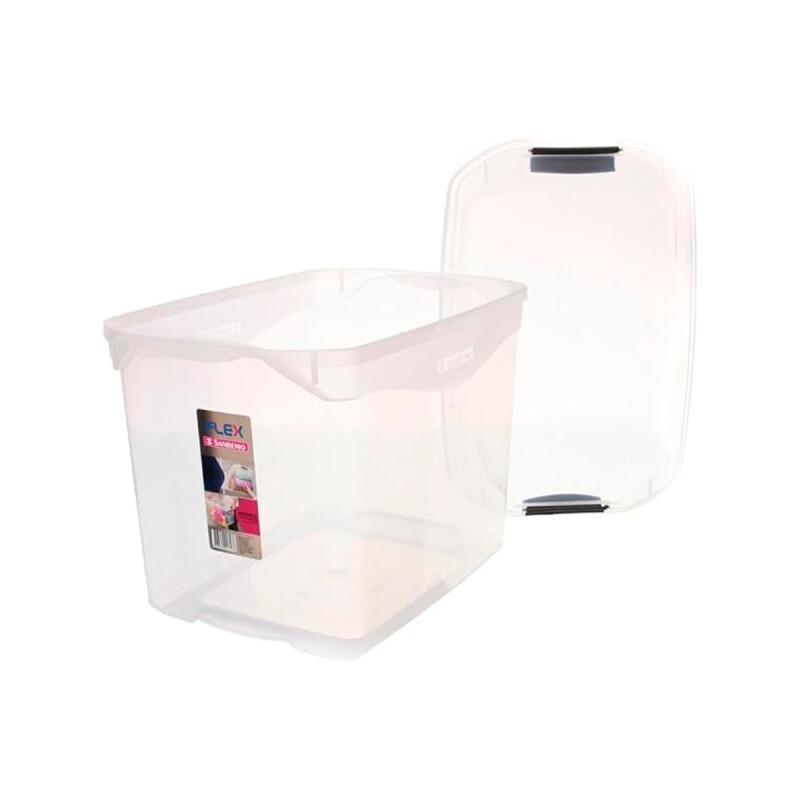 Set x3 Caja organizadora 36 lts TRANSPARENTE