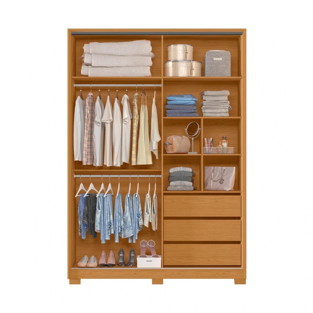 Ropero 2 puertas Corredizas con Espejo - Frizatto Negro